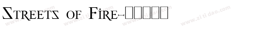 Streets of Fire字体转换